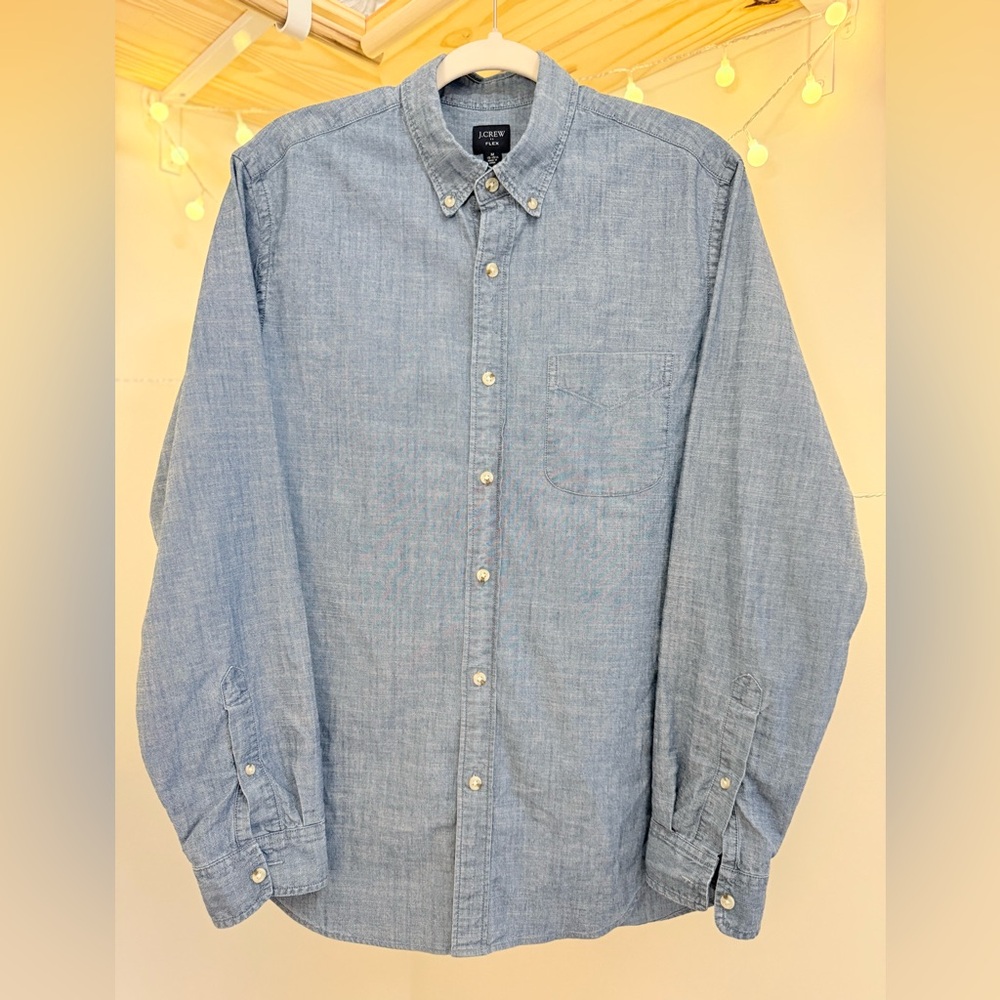 🌾 J. Crew‎ Flex Light Blue Casual Button-Down Shirt